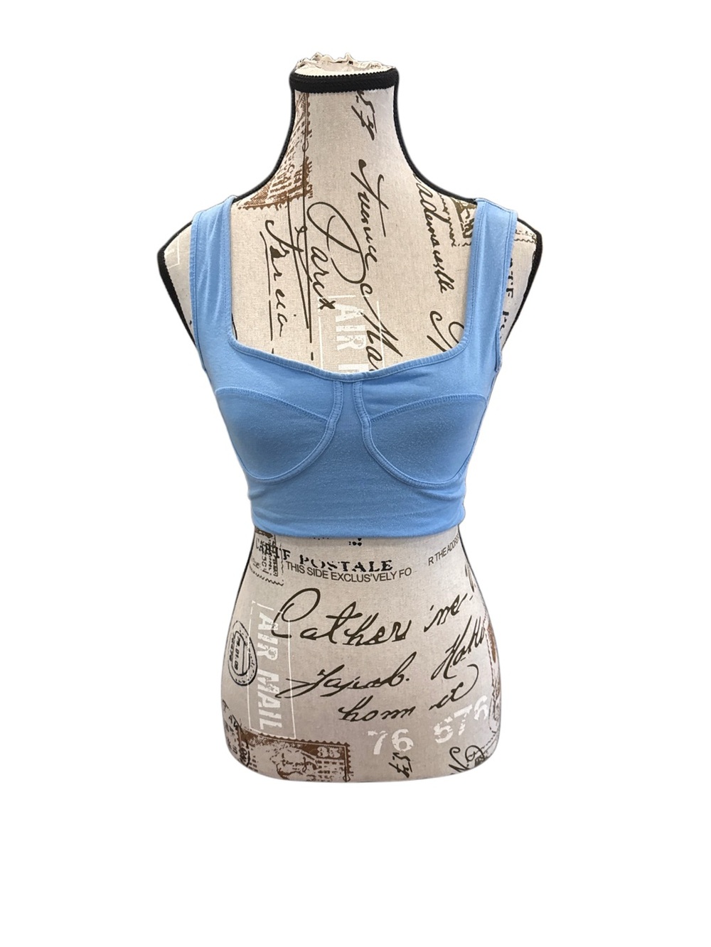 Light Blue Women's Crop Bralette Tank